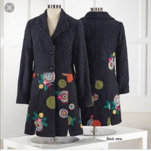 Victorian style embroidered coat